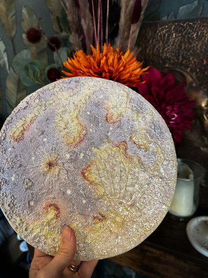 Luna dei Fiori 2026 grande, ottava della serie: luna in ceramica rosa da parete