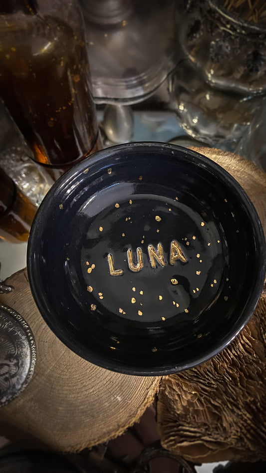 Stardust Mini Bowls – Ciotoline Lunari in Ceramica e Lustro Oro