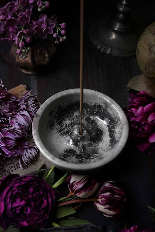 Silver Moon | Porta Incenso Luna in Ceramica