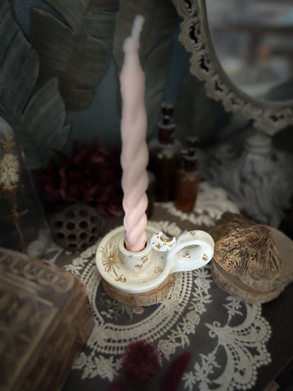 Lunar Candle Keeper – Porta Candela in Ceramica e Lustri con Candela
