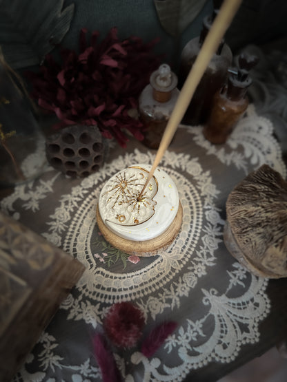 Lunar Eclipse | Moon on the Moon | Porta Incenso in Ceramica e Lustro Oro o Platino