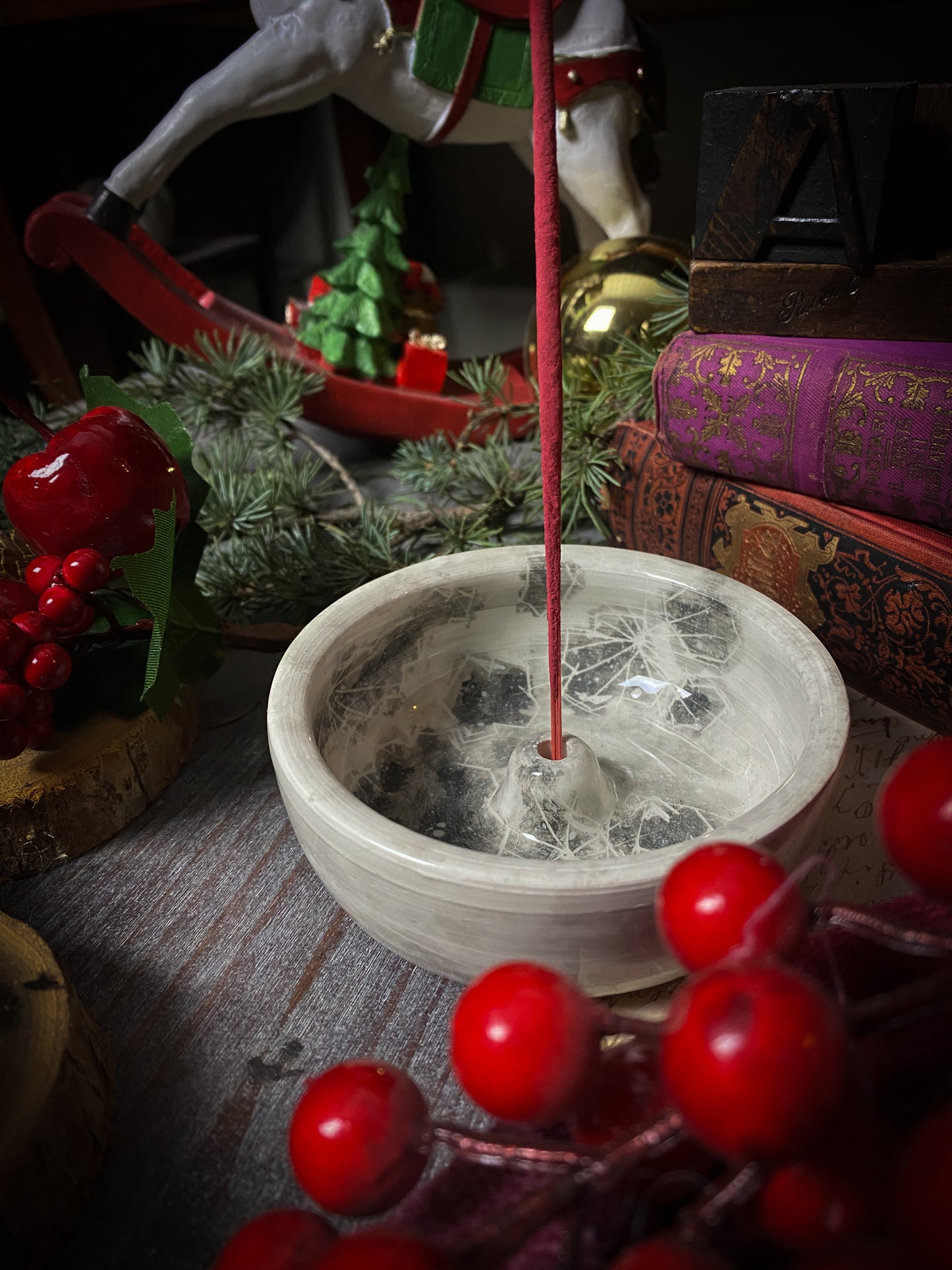 Silver Moon | Porta Incenso Luna in Ceramica