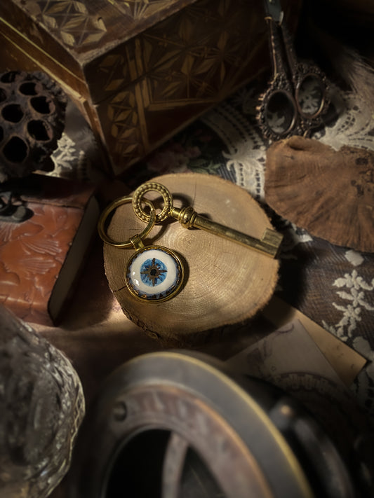 Nazar Eye Keyrings | Portachiavi in Ceramica e Lustri Oro e Platino