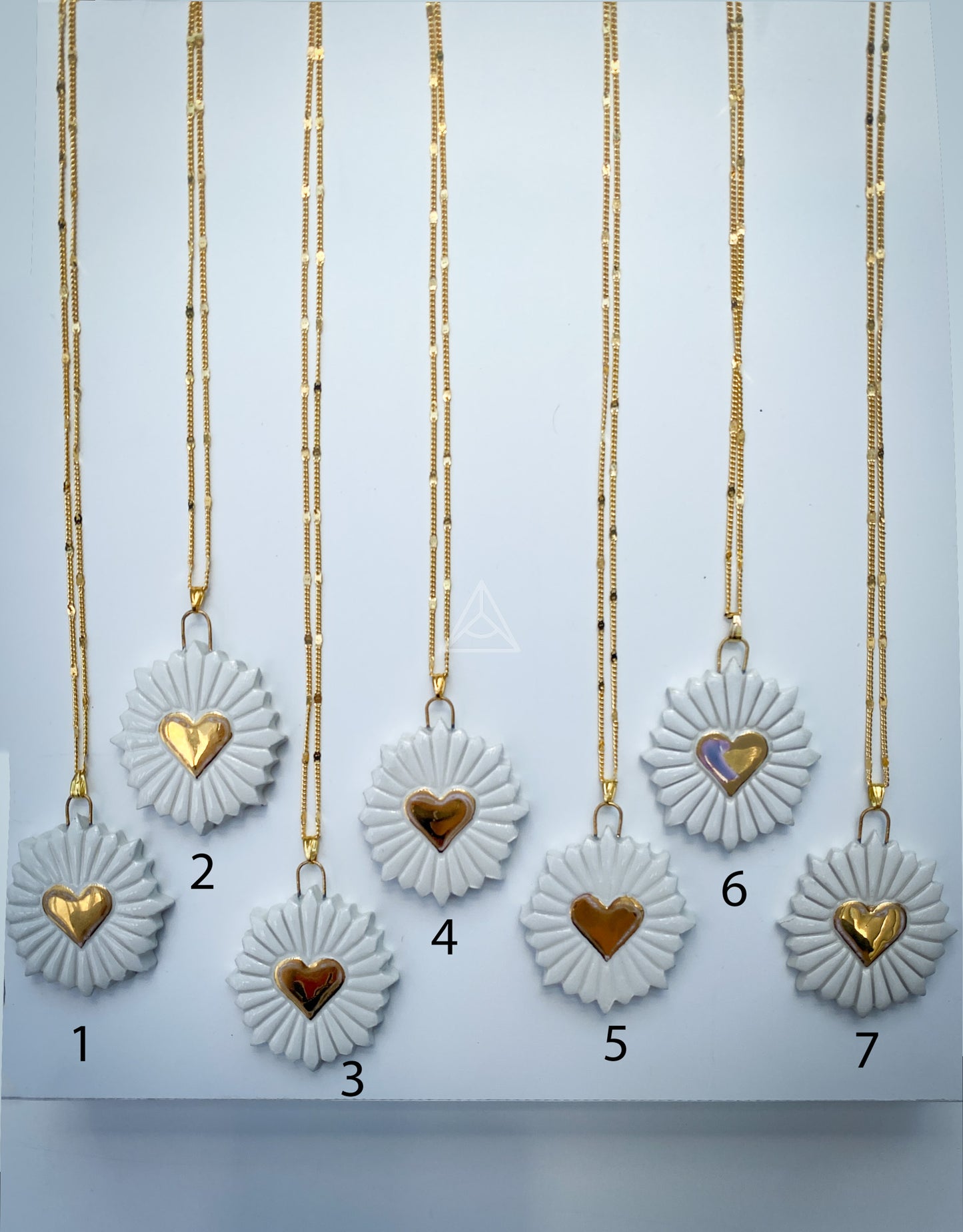 Gold Sacred Heart | Ciondolo Sacro Cuore in Ceramica