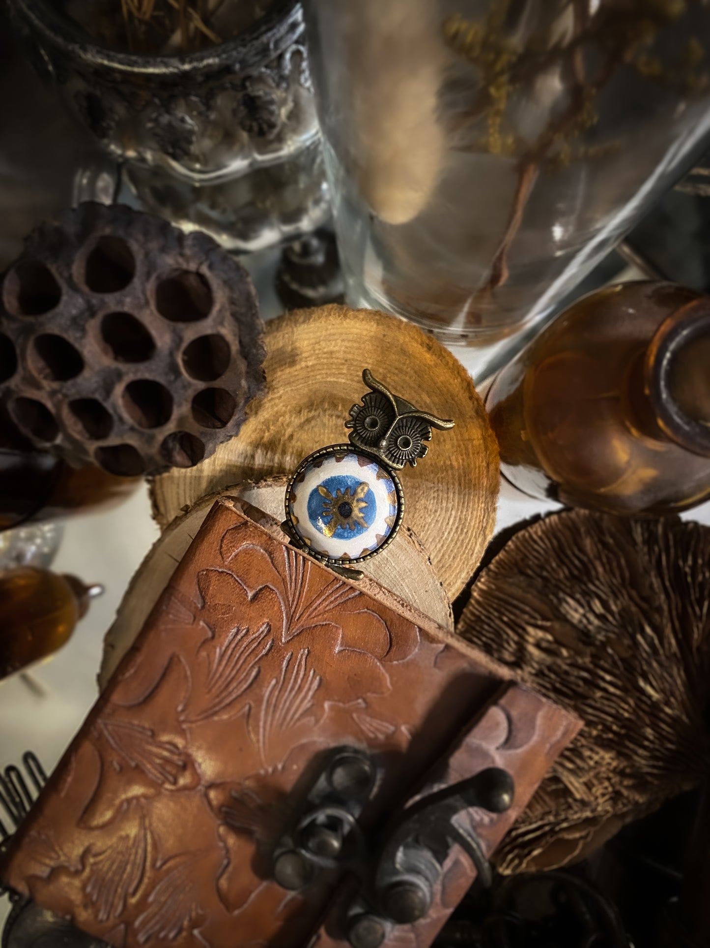 Nazar Guardian Bookmark | Segnalibro in ceramica e lustro oro e platino