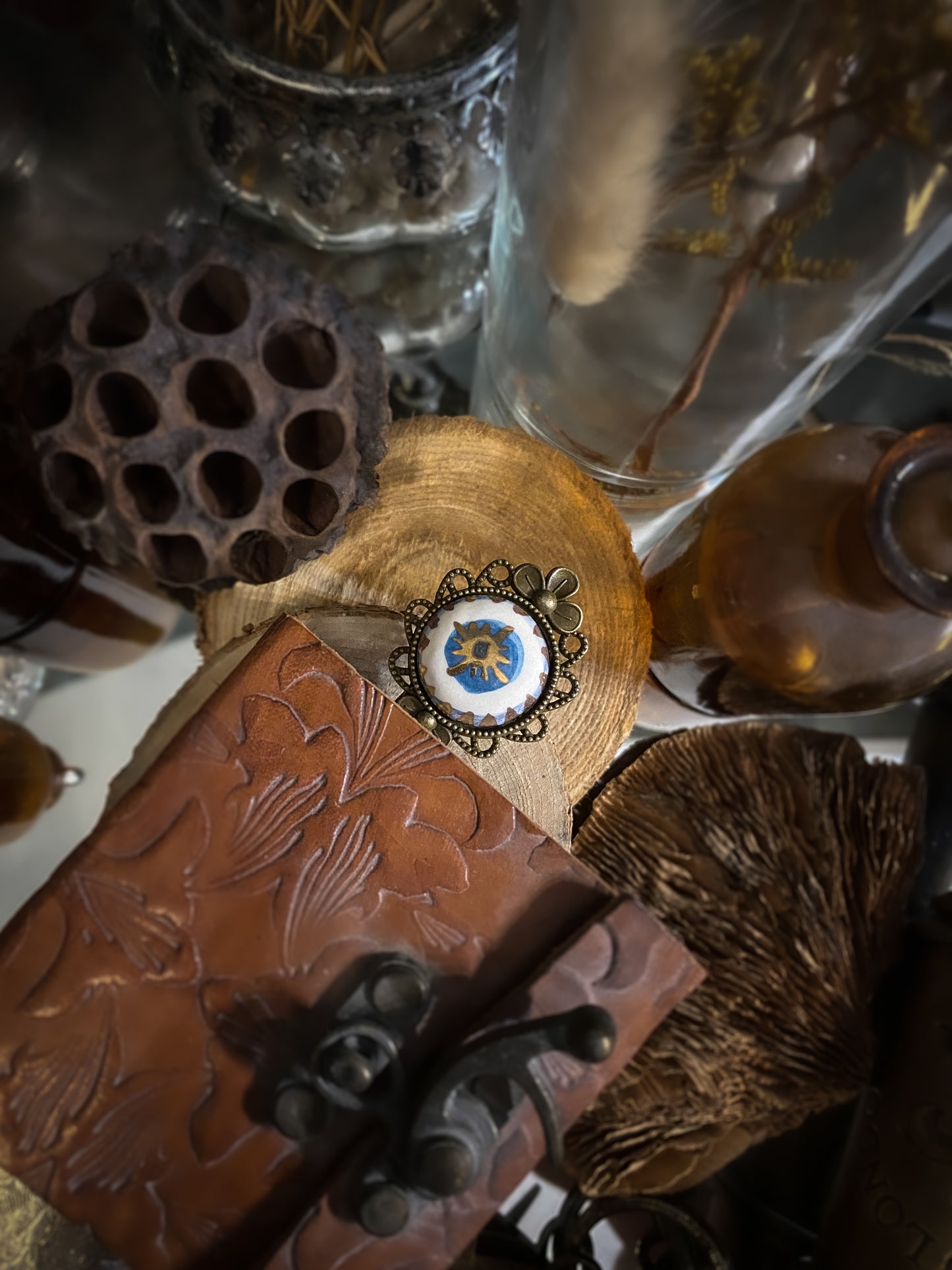 Nazar Guardian Bookmark | Segnalibro in ceramica e lustro oro e platino