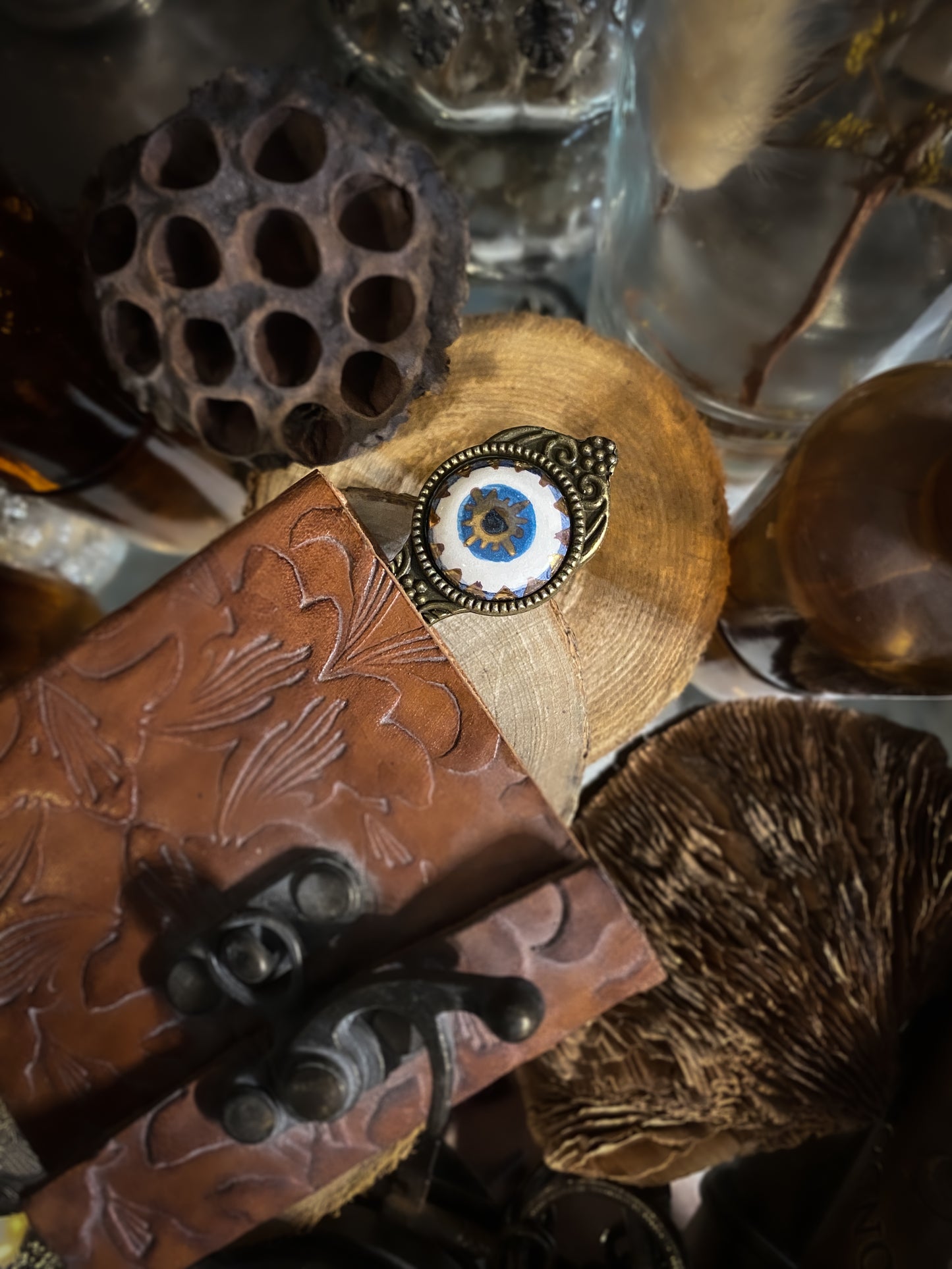 Nazar Guardian Bookmark | Segnalibro in ceramica e lustro oro e platino