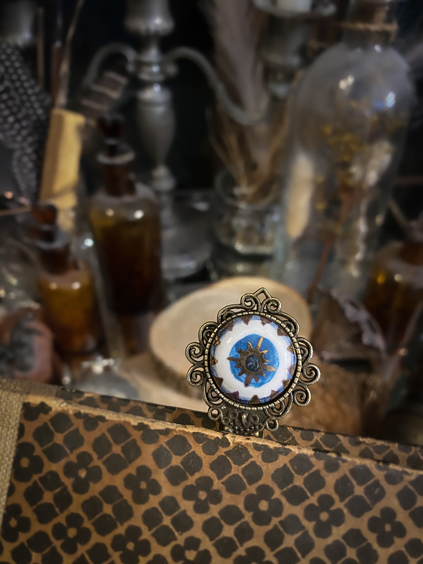 Nazar Guardian Bookmark | Segnalibro in ceramica e lustro oro e platino