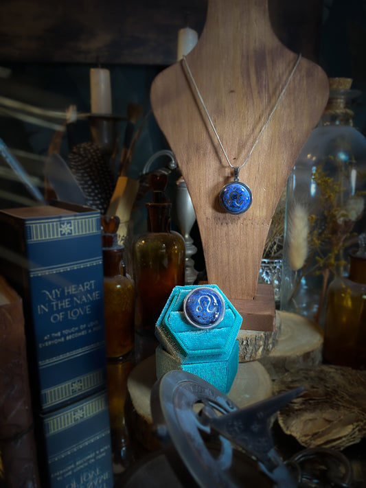 Platinum Astro Soul | Ciondolo e Anello Zodiacale in Ceramica e Lustro Platino