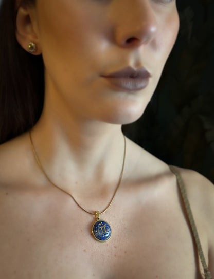 Gold Astro Soul | Ciondolo e Anello Zodiacale in Ceramica e Lustro Oro