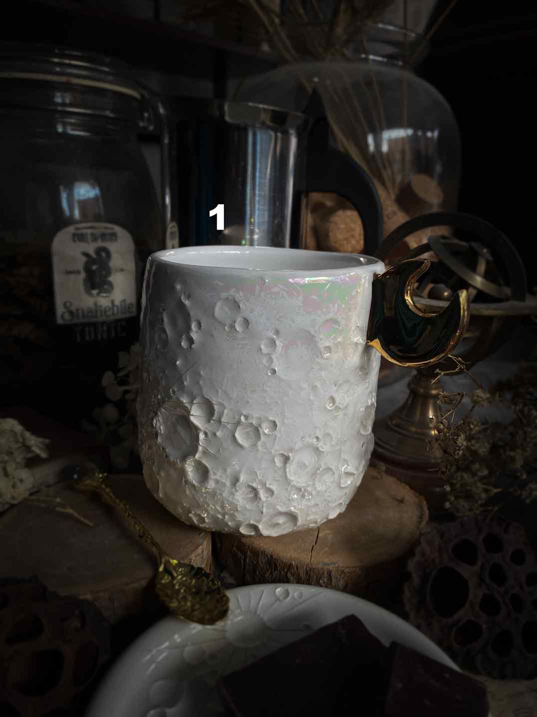 Moonlight Gold | Tazza Lunare in Ceramica