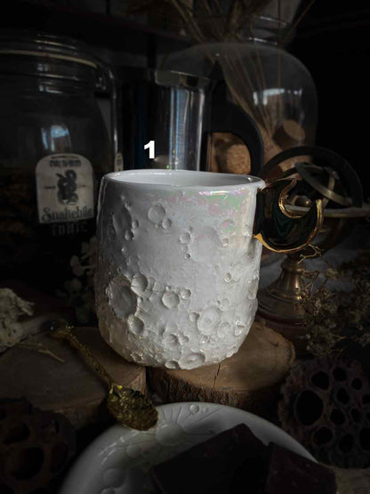 Moonlight Gold | Tazza Lunare in Ceramica
