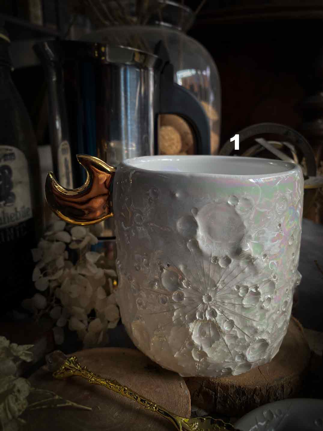 Moonlight Gold | Tazza Lunare in Ceramica