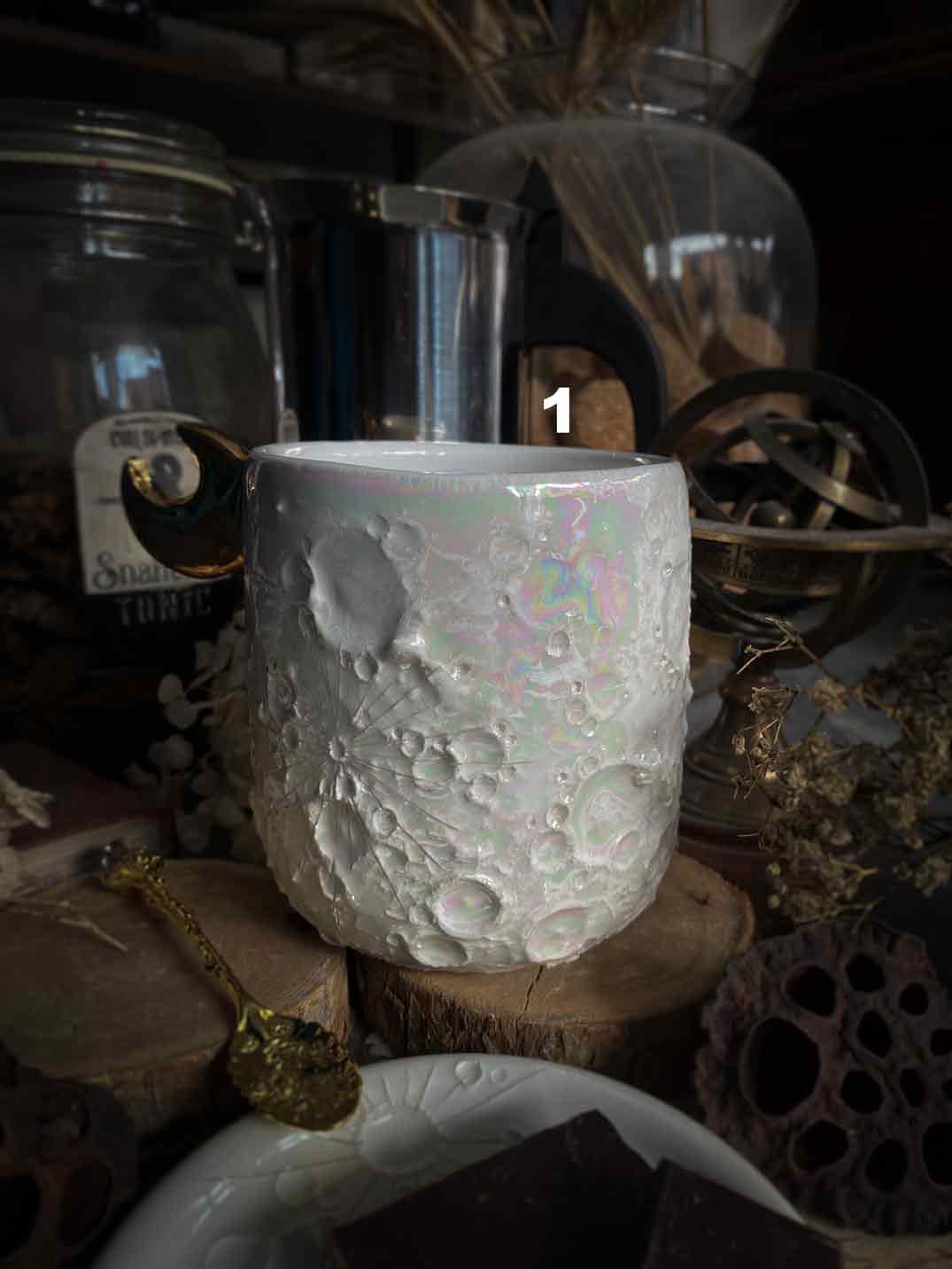 Moonlight Gold | Tazza Lunare in Ceramica