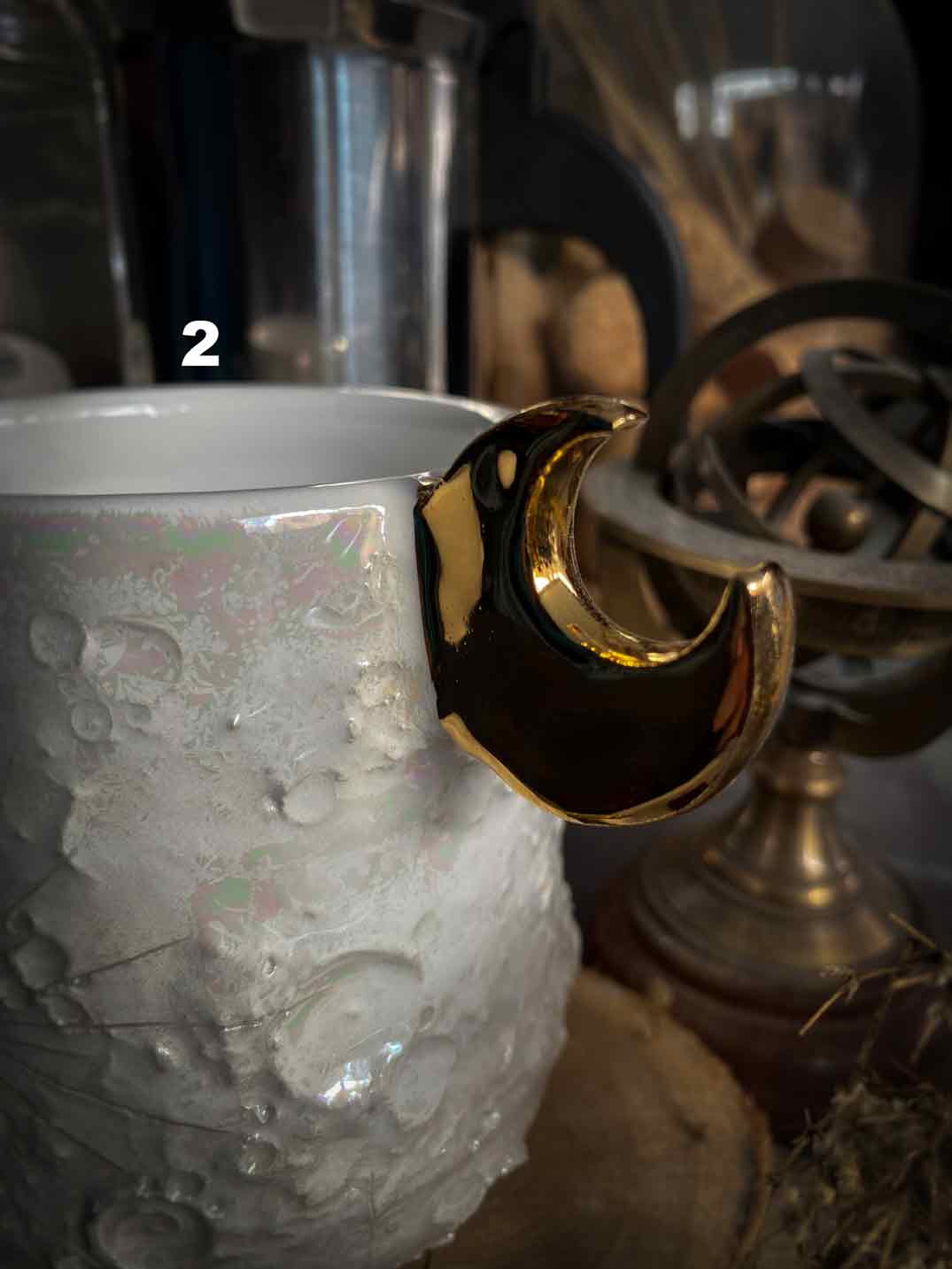 Moonlight Gold | Tazza Lunare in Ceramica
