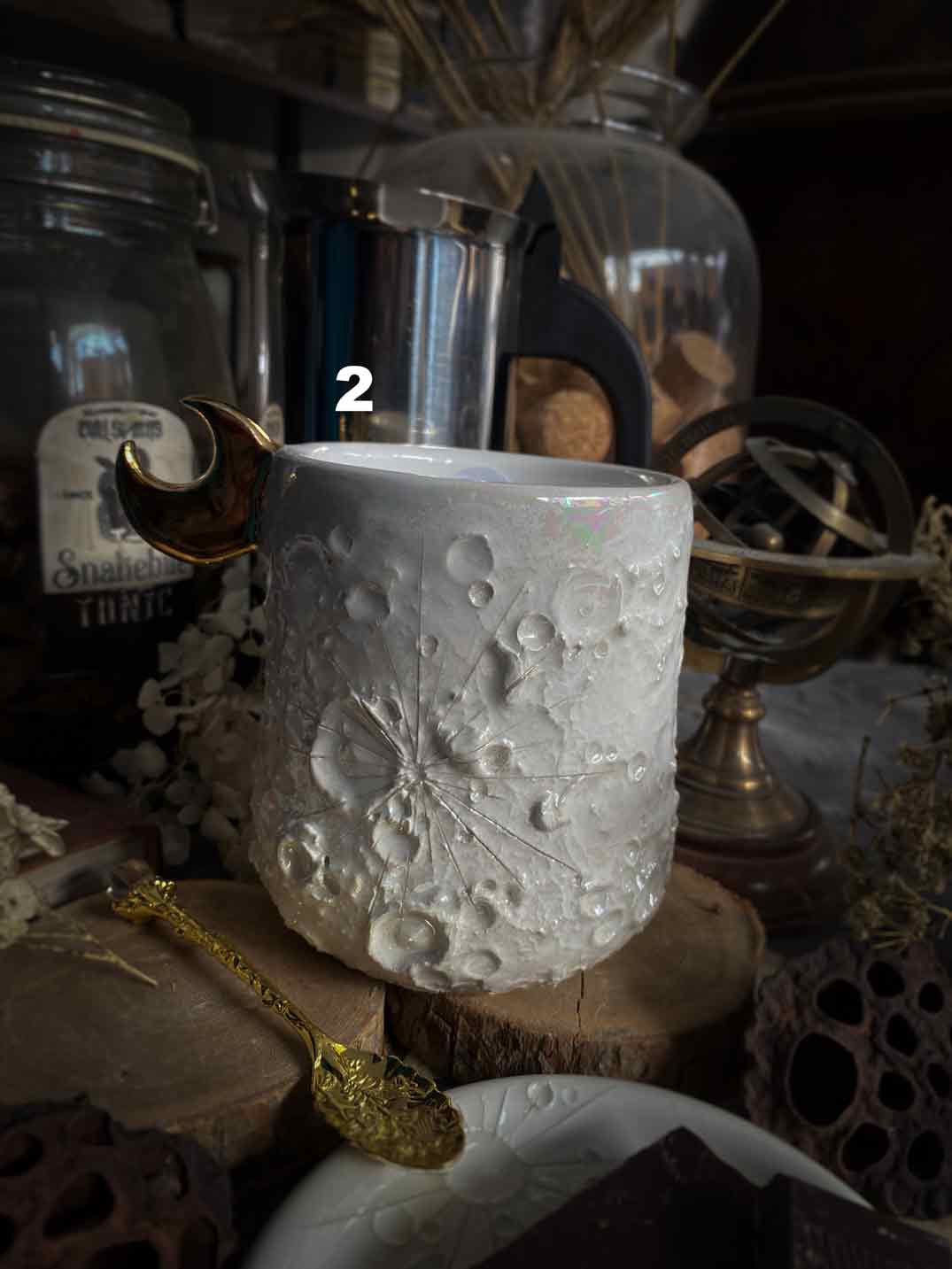 Moonlight Gold | Tazza Lunare in Ceramica