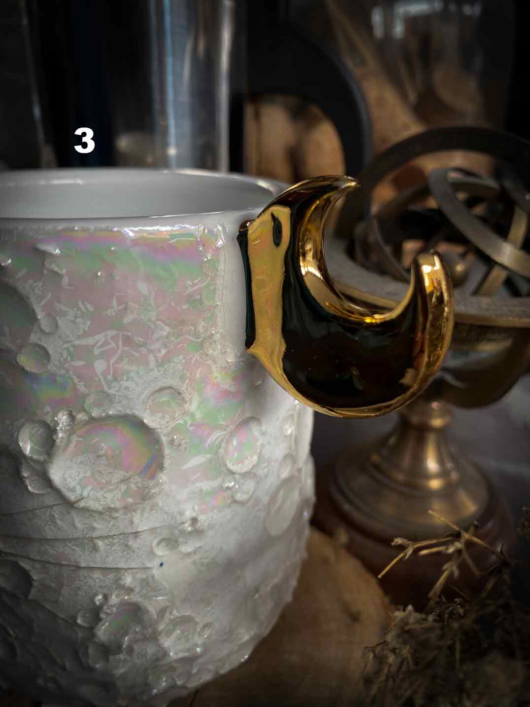 Moonlight Gold | Tazza Lunare in Ceramica