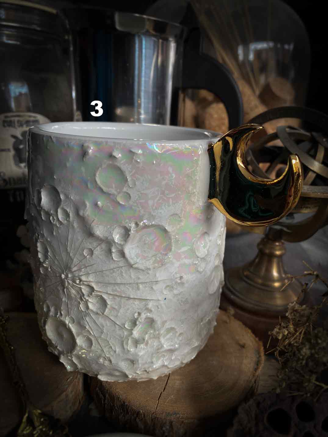 Moonlight Gold | Tazza Lunare in Ceramica