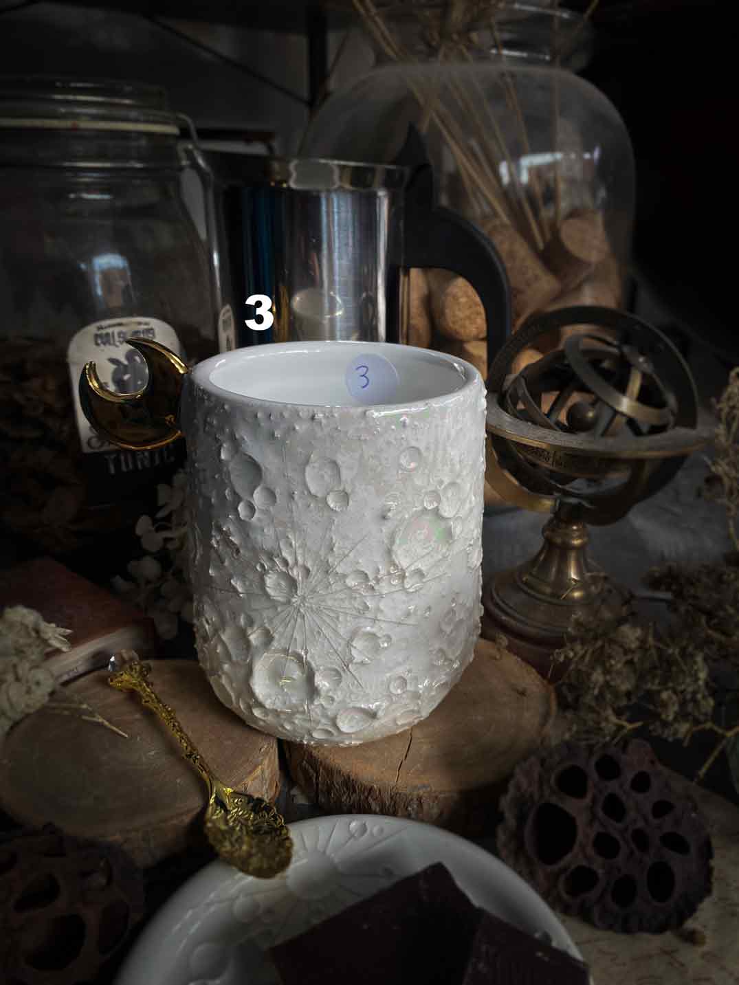 Moonlight Gold | Tazza Lunare in Ceramica
