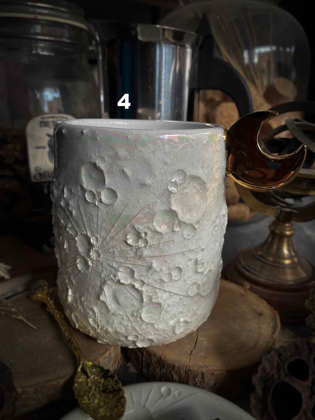 Moonlight Gold | Tazza Lunare in Ceramica