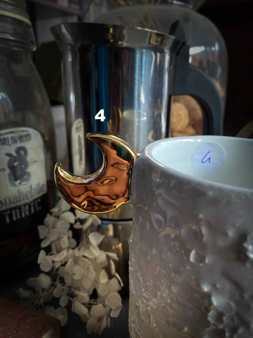 Moonlight Gold | Tazza Lunare in Ceramica