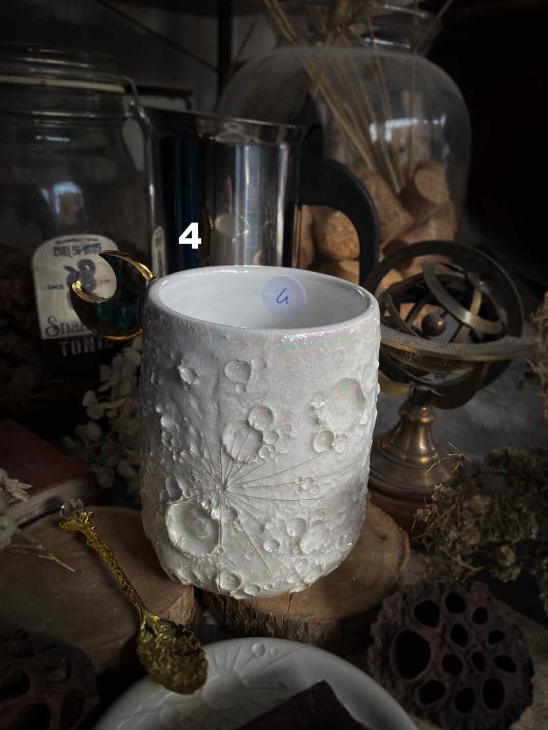 Moonlight Gold | Tazza Lunare in Ceramica