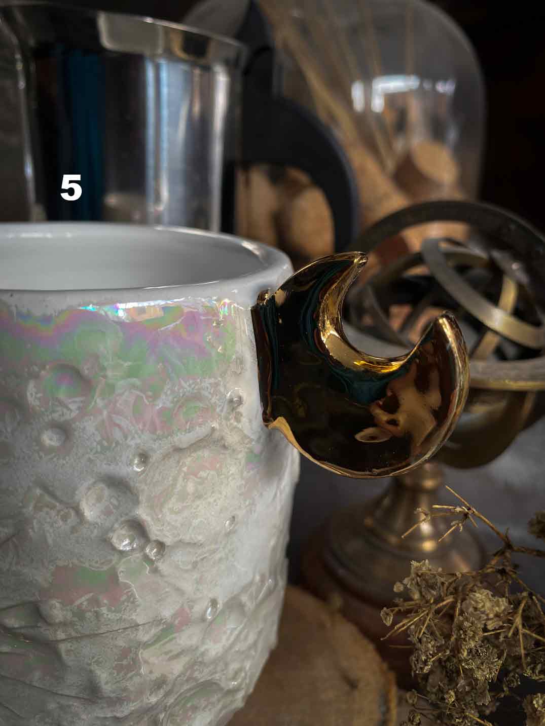 Moonlight Gold | Tazza Lunare in Ceramica