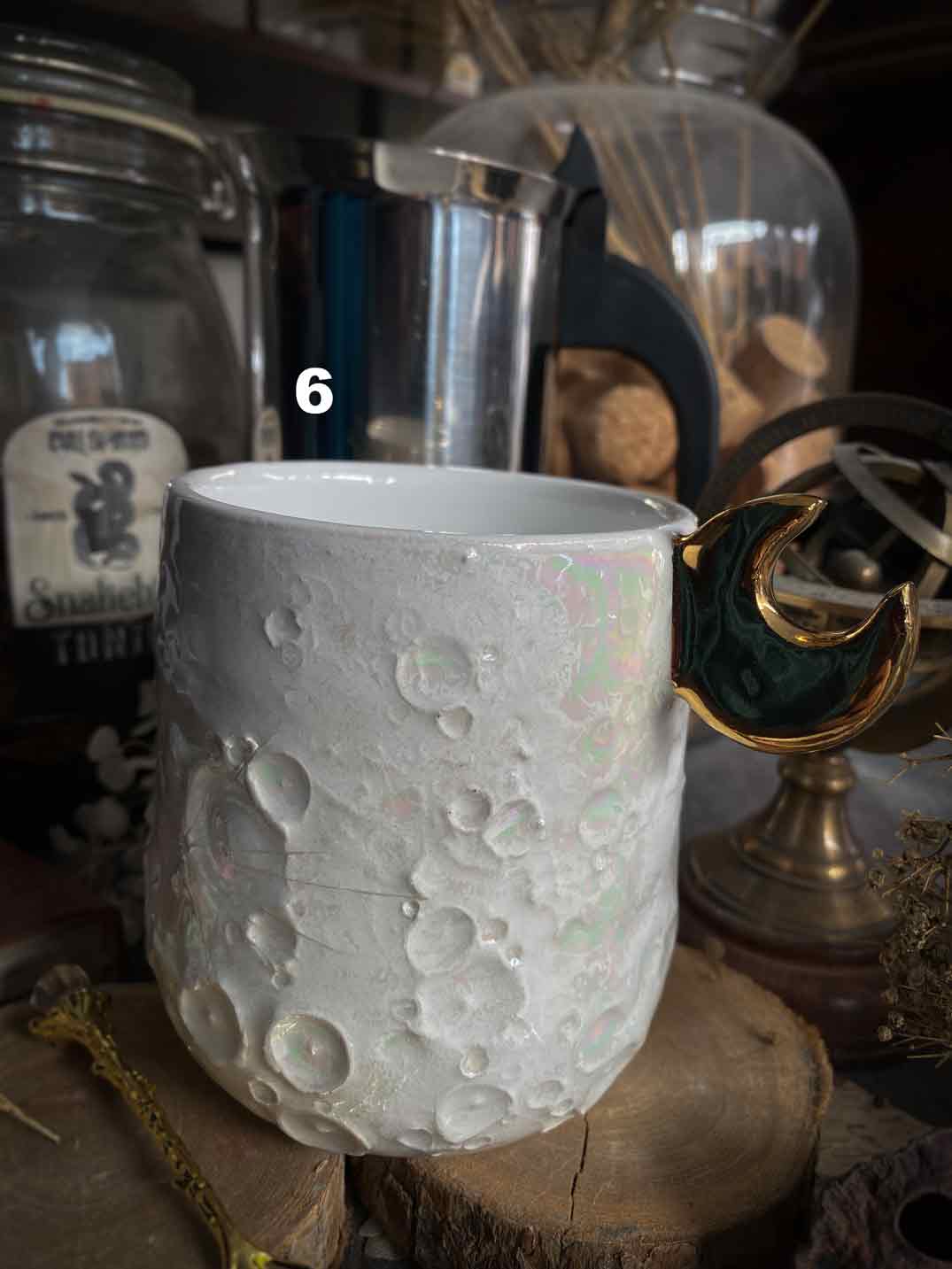 Moonlight Gold | Tazza Lunare in Ceramica