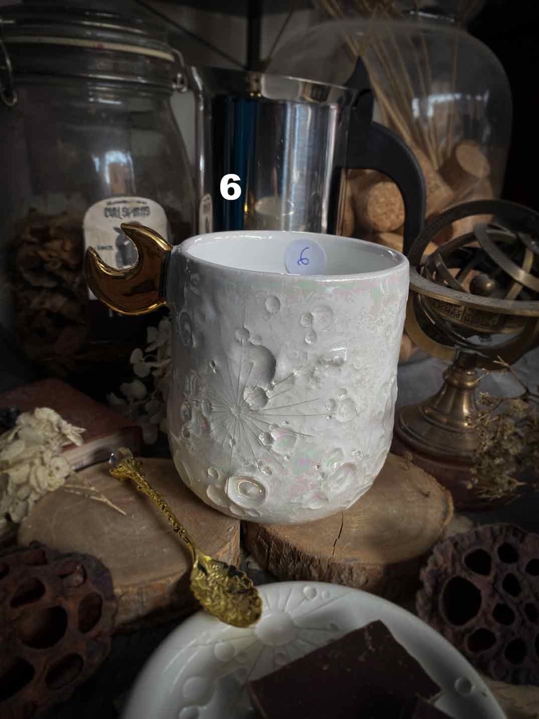 Moonlight Gold | Tazza Lunare in Ceramica