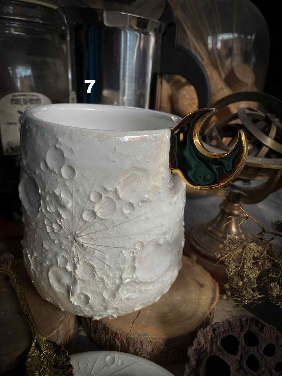 Moonlight Gold | Tazza Lunare in Ceramica