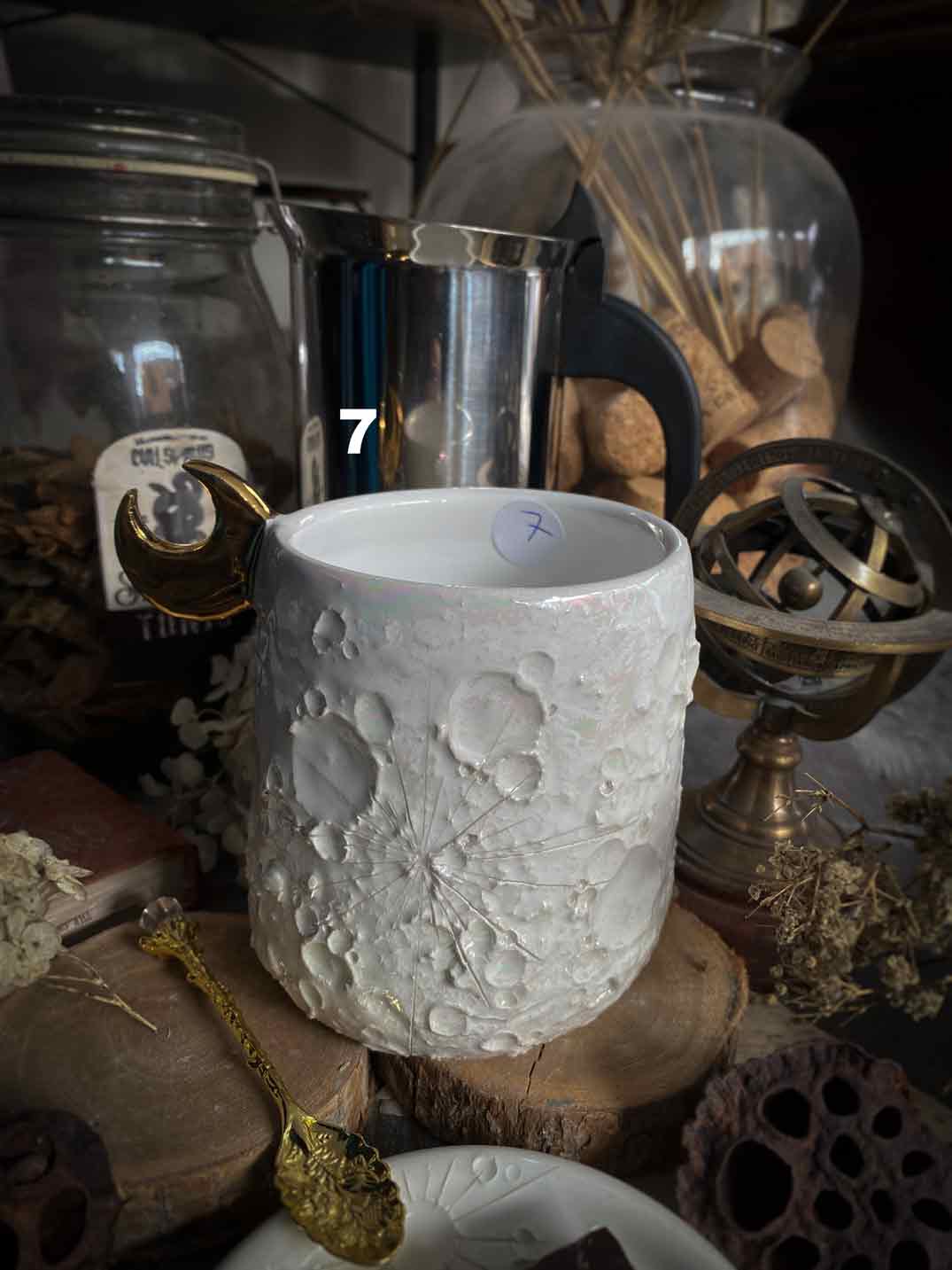 Moonlight Gold | Tazza Lunare in Ceramica