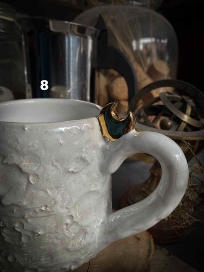 Moonlight Gold | Tazza Lunare in Ceramica