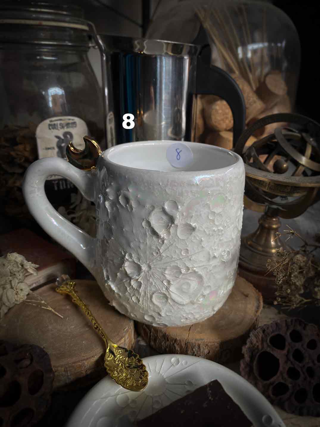 Moonlight Gold | Tazza Lunare in Ceramica
