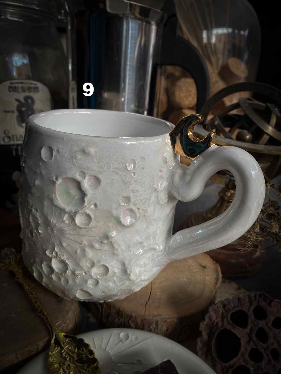 Moonlight Gold | Tazza Lunare in Ceramica
