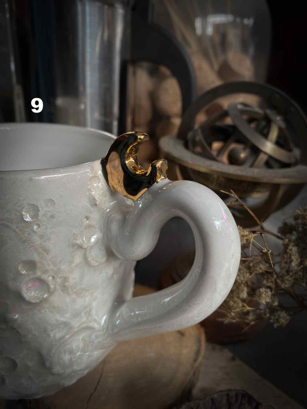 Moonlight Gold | Tazza Lunare in Ceramica
