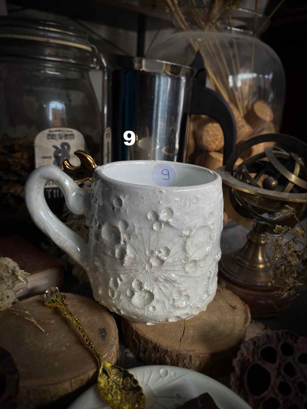 Moonlight Gold | Tazza Lunare in Ceramica