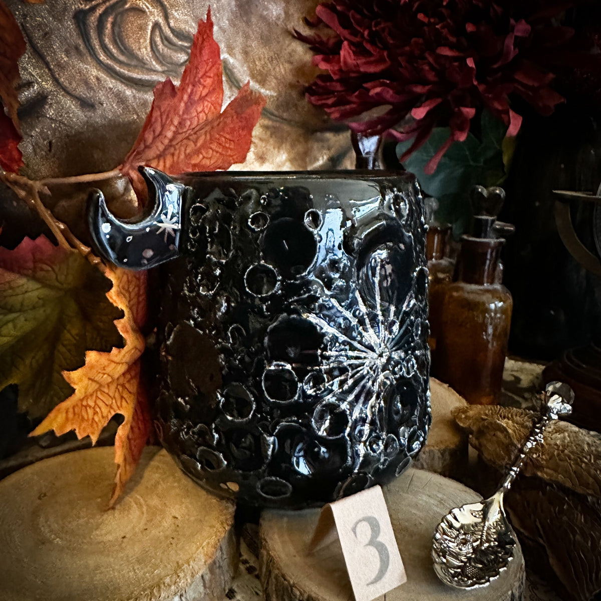 Moonlight Platinum Black | Tazza Lunare in Ceramica
