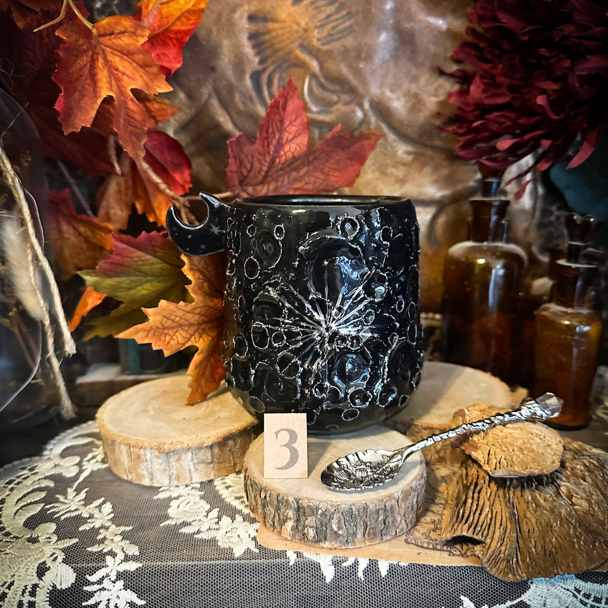 Moonlight Platinum Black | Tazza Lunare in Ceramica