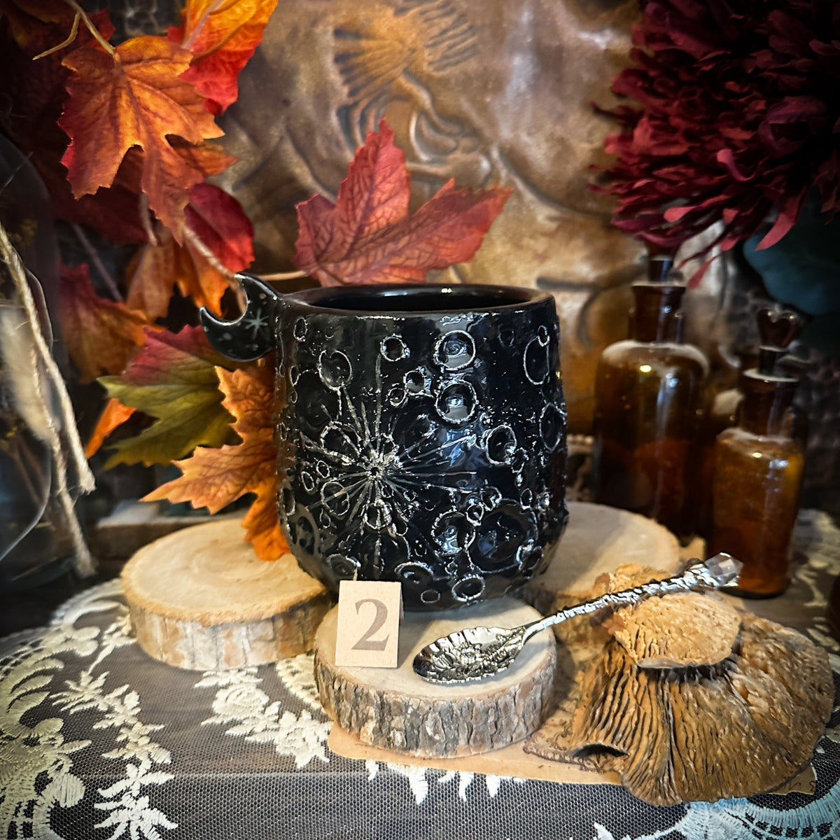 Moonlight Platinum Black | Tazza Lunare in Ceramica