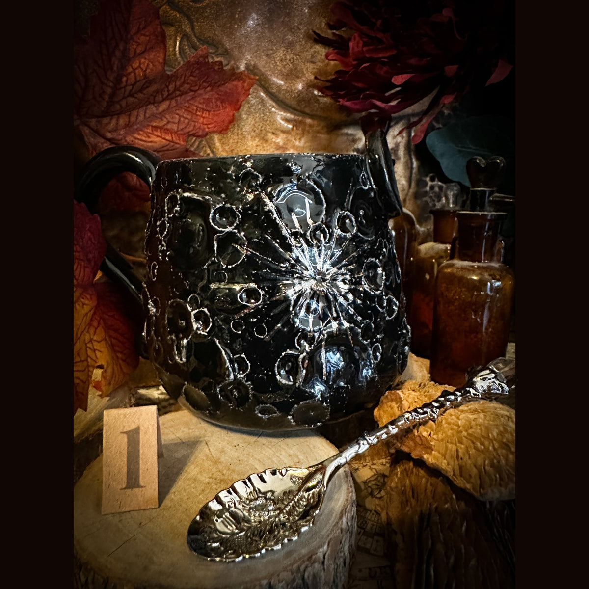 Moonlight Platinum Black | Tazza Lunare in Ceramica