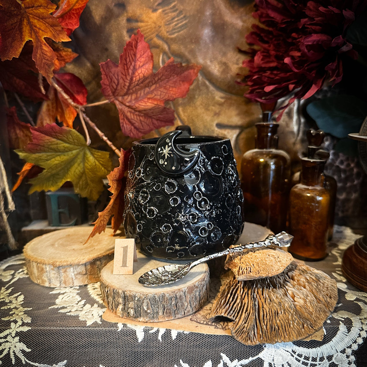 Moonlight Platinum Black | Tazza Lunare in Ceramica