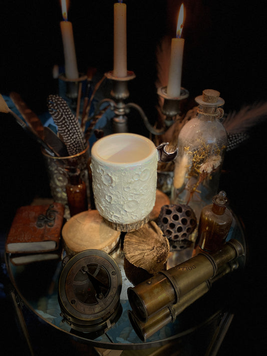 Moonlight Platinum| Tazza Lunare in Ceramica e lustro Platino e Madreperla