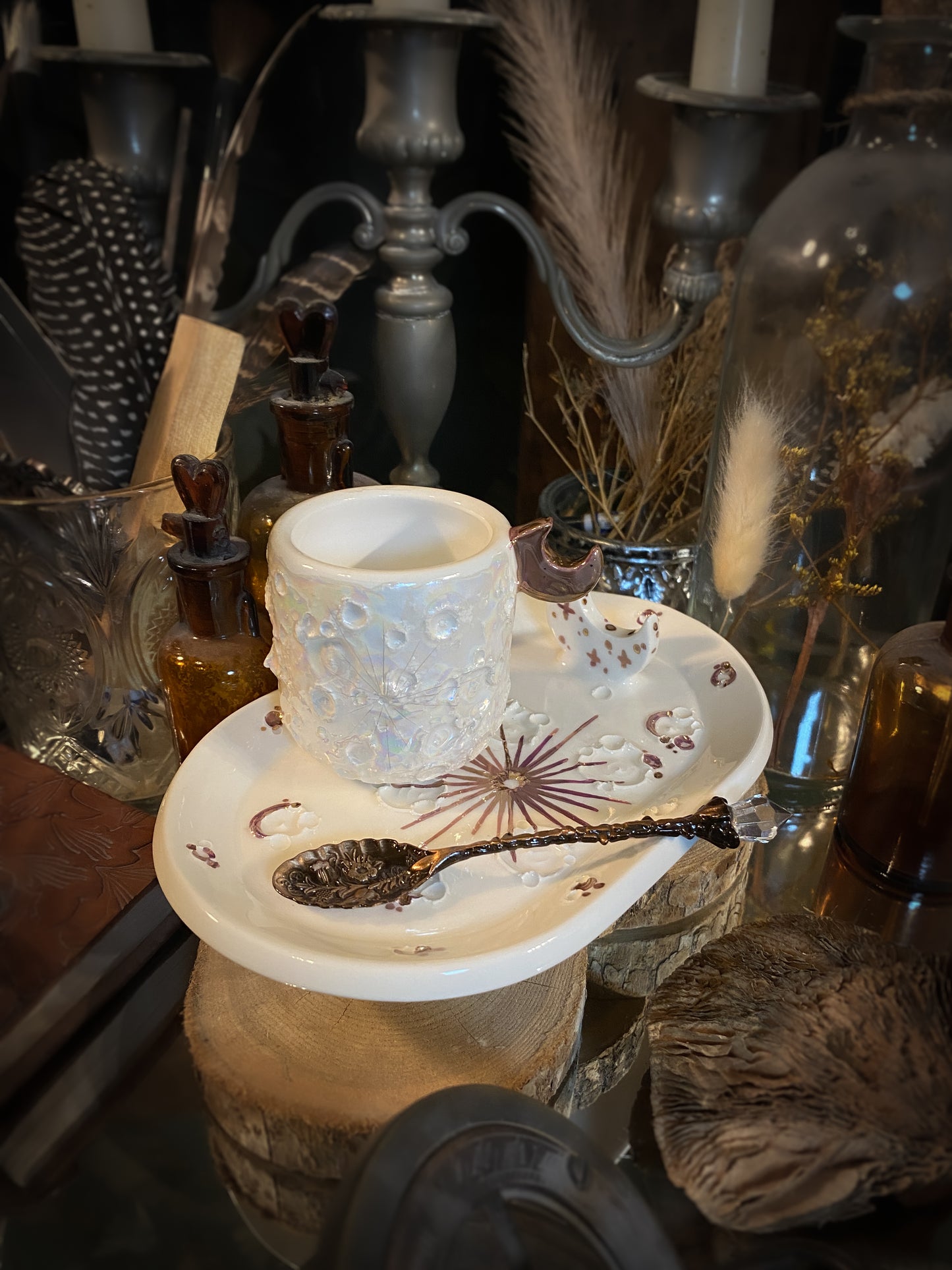 SET: Tazzina + Piattino | Baby Moonlight Rose Gold + White and Rose Gold