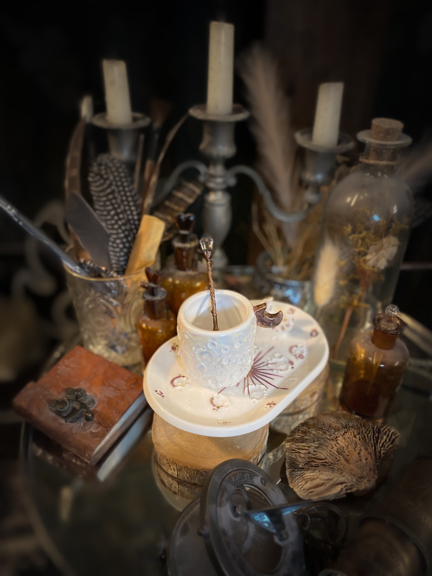 SET: Tazzina + Piattino | Baby Moonlight Rose Gold + White and Rose Gold