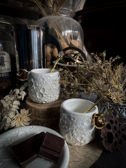 Baby Moonlight Gold | Tazzina Lunare in Ceramica