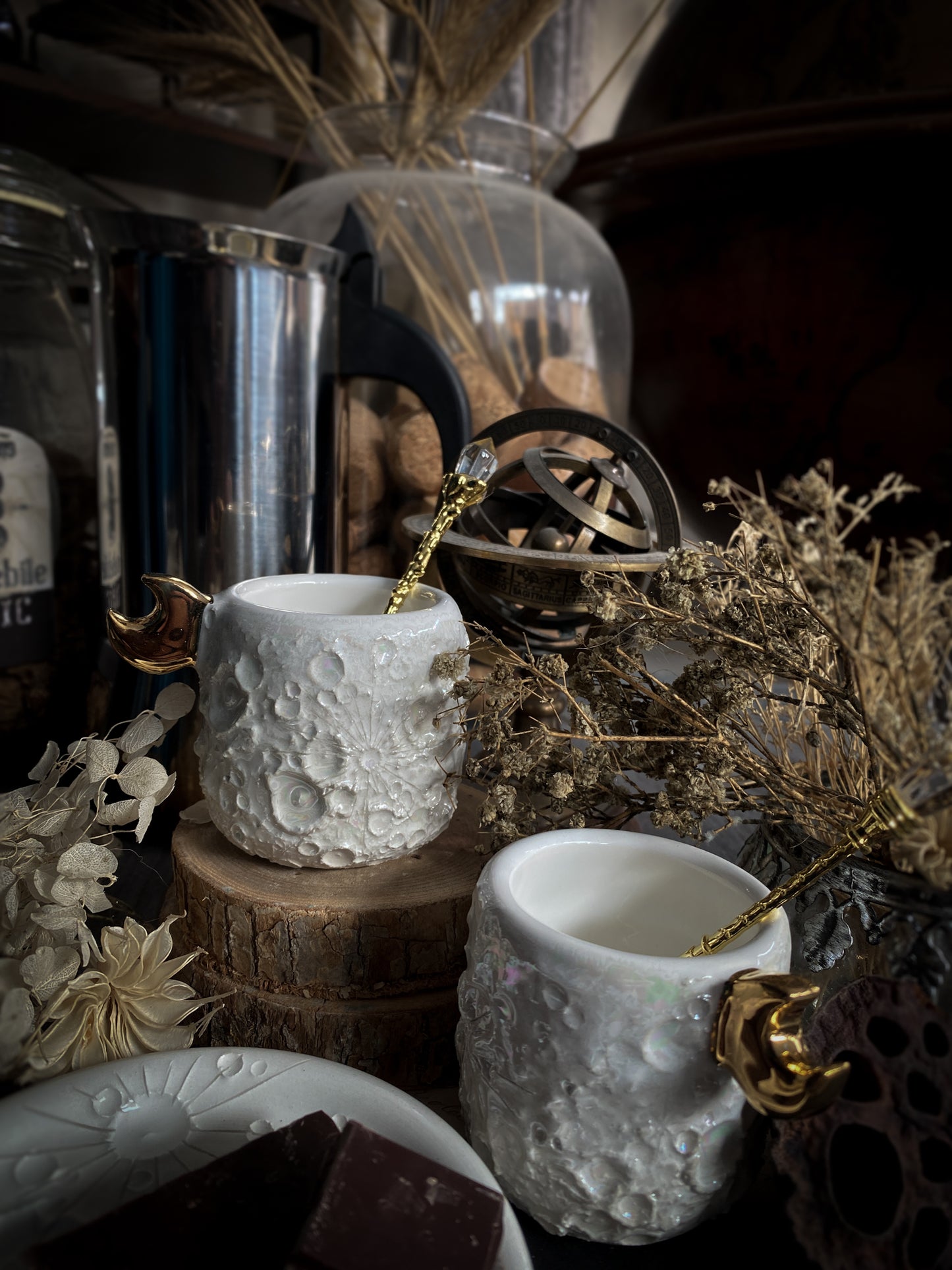 Baby Moonlight Gold | Tazzina Lunare in Ceramica