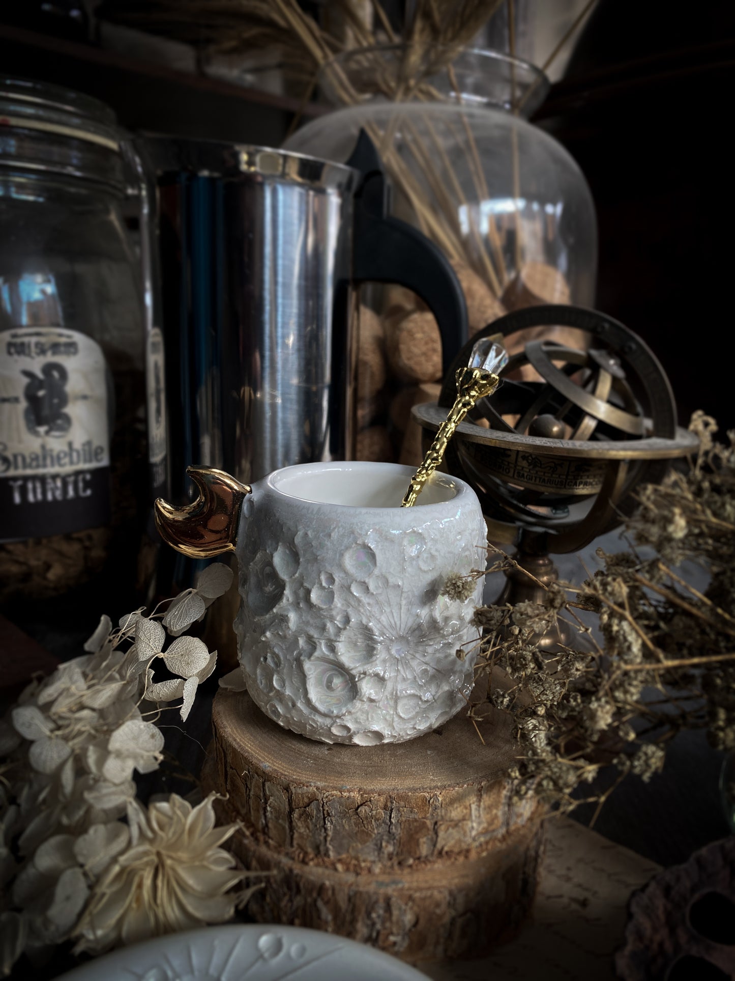 Baby Moonlight Gold | Tazzina Lunare in Ceramica