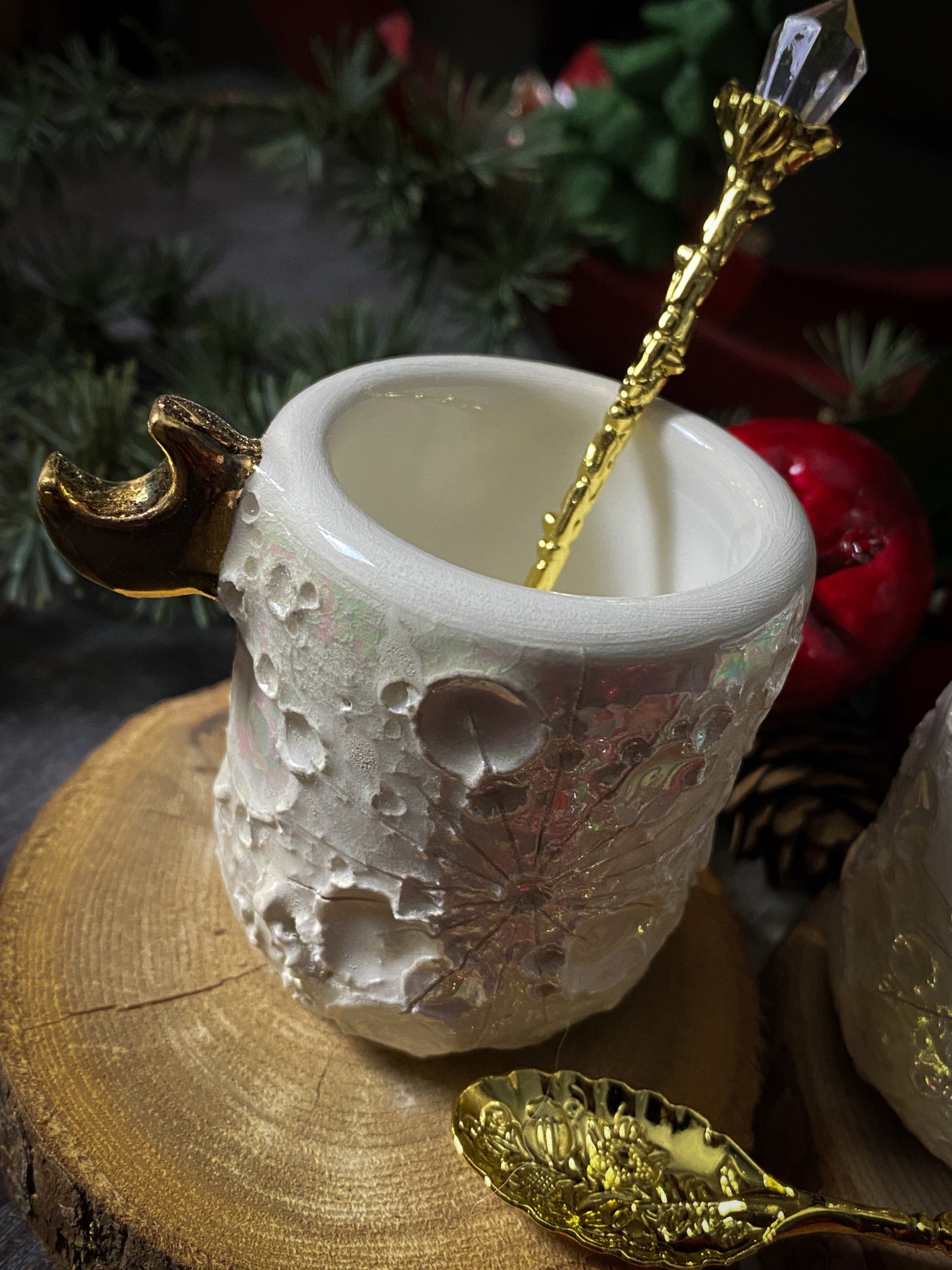 Baby Moonlight Gold | Tazzina Lunare in Ceramica