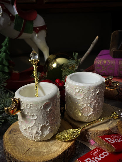 Baby Moonlight Gold | Tazzina Lunare in Ceramica